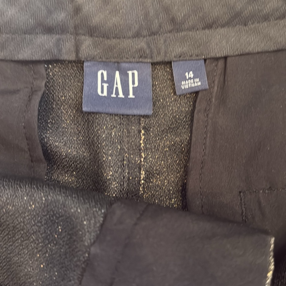 Gap Sz14 Bronze Metallic Cocktail Pants ankle worn once - Picture 3 of 4
